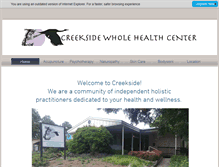 Tablet Screenshot of creeksidewholehealthcenter.com